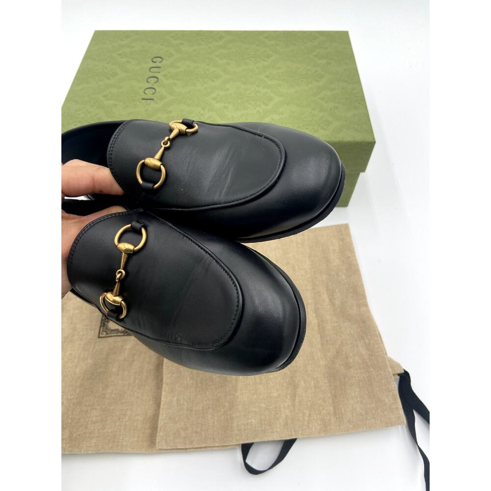 Gucci Jordaan Black Leather Loafers size 37 - Picture 2 of 14